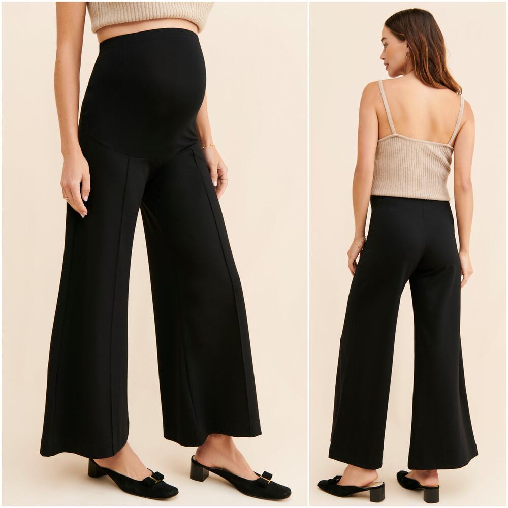 Ripley Rader Maternity Wide Leg Pants in Black size 1